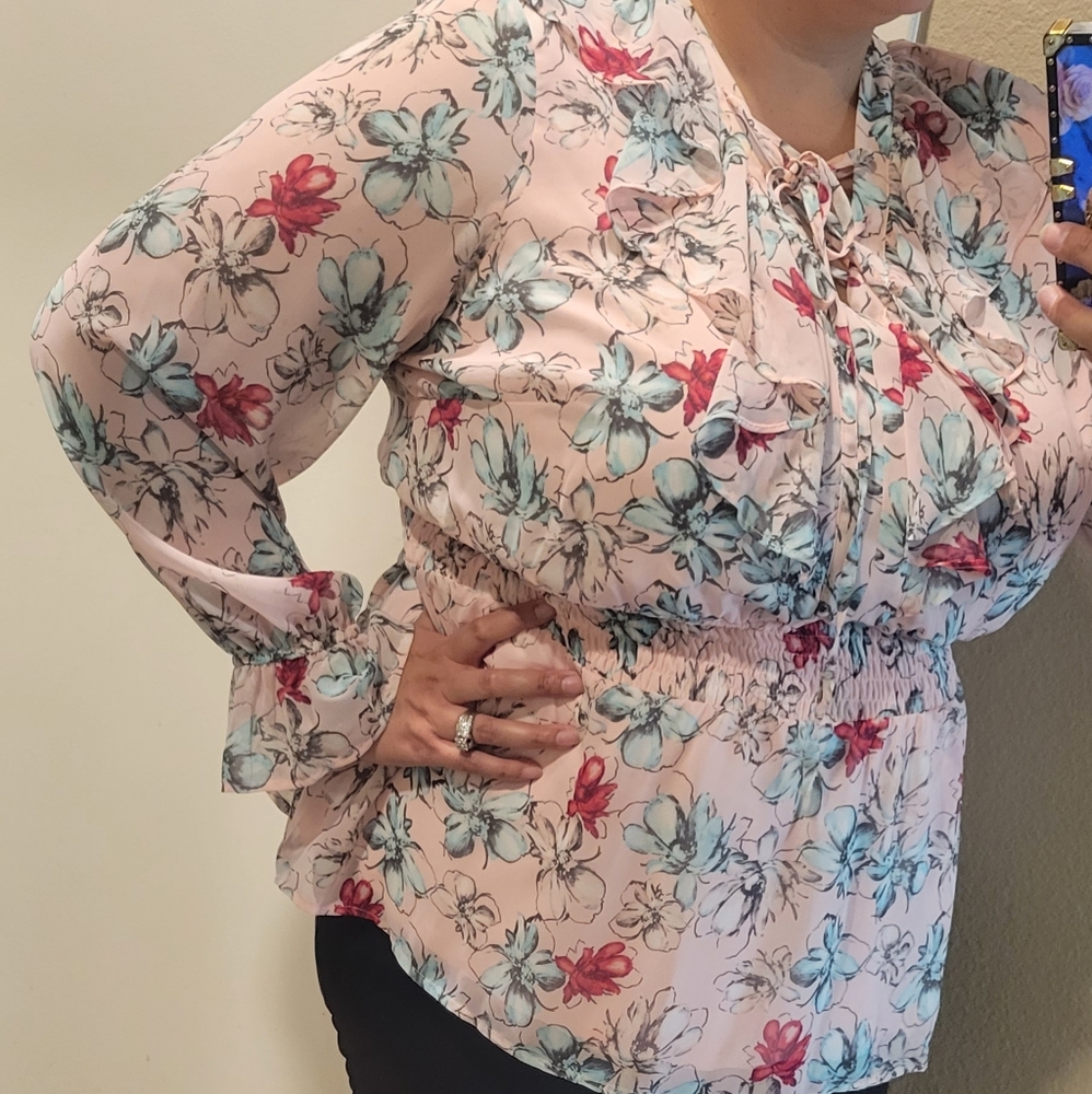 Lane Bryant floral blouse